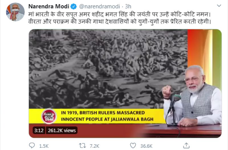 Narendra Modi tweet