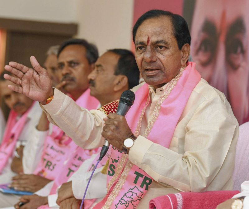 K Chandrashekar Rao sounded the poll bugle at a public rally