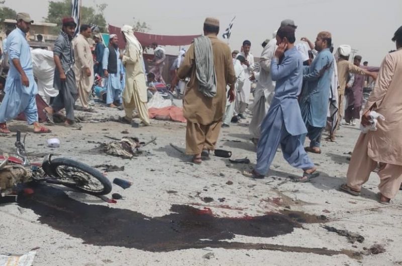  suicide blast outside a polling station in Pakistan's Quetta city