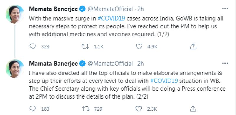 Mamata Banerjee tweet