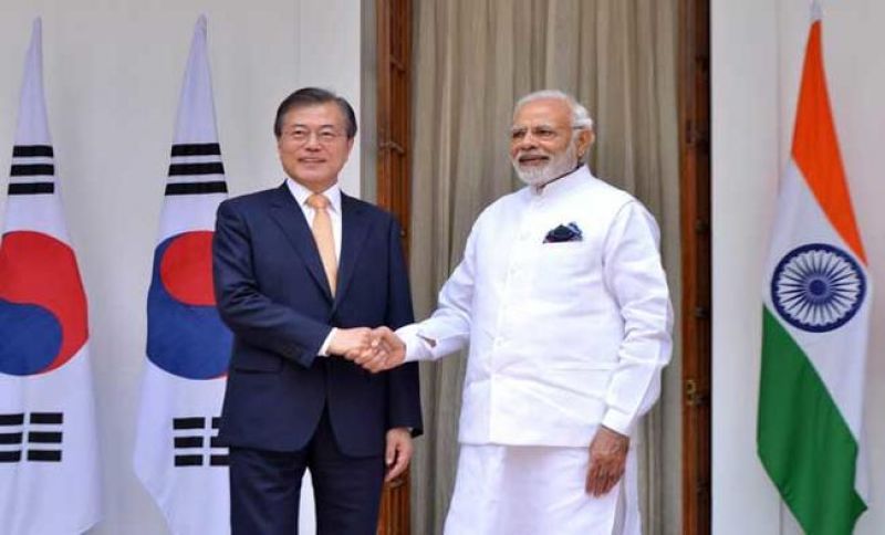 South Korean President Moon Jae-in with PM Modi