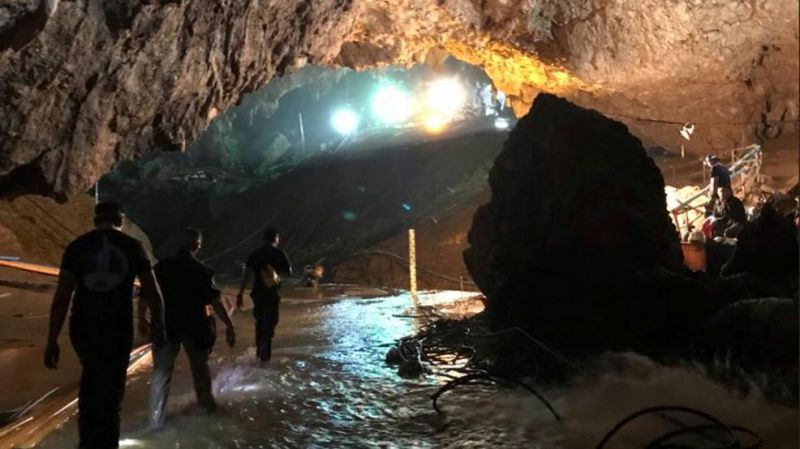 They spent nine days in darkness until two British divers found them