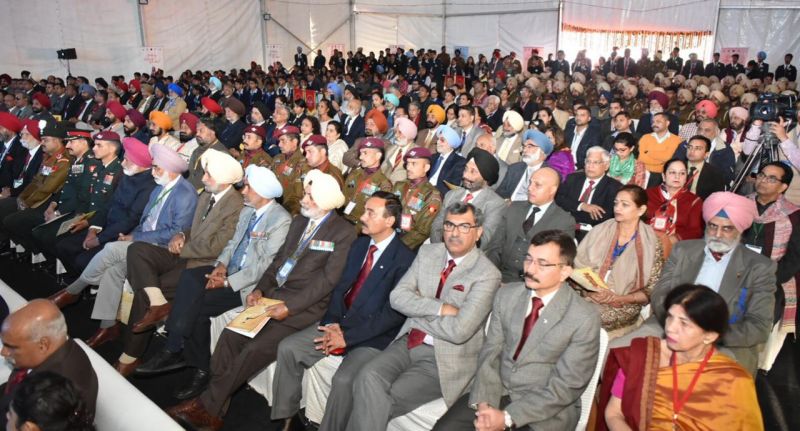 Senior Advisor to Punjab CM T S Shergill while addressing the public during the inaugural function of Military Literature Festival
