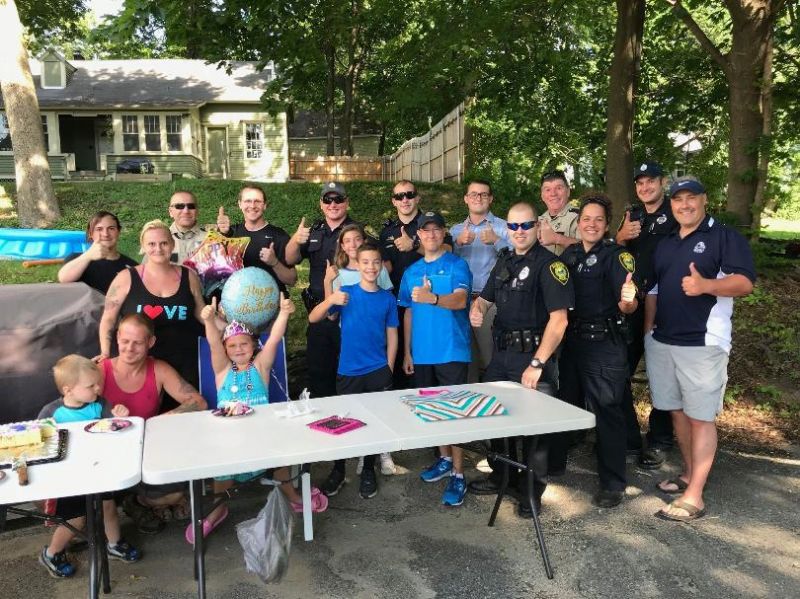 Police in Maine throw birthday party for 8-year-old girl
