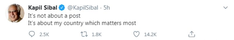 Kapil Sibal tweet
