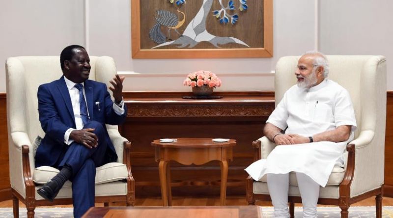 Kenya's leader of opposition meets PM Modi