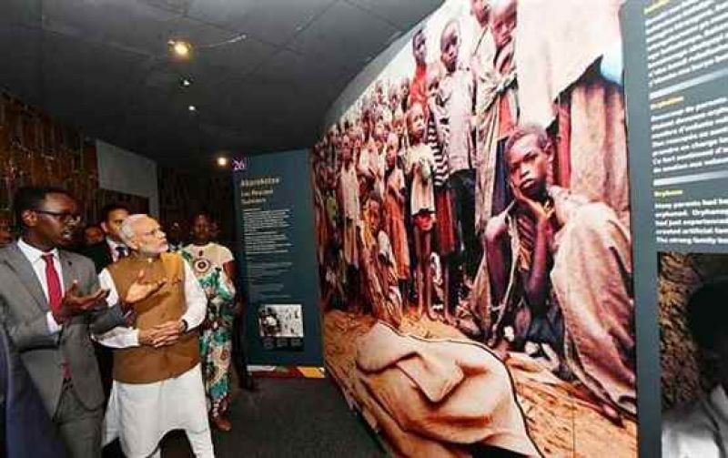 Narendra Modi today visited the Genocide Memorial Centre