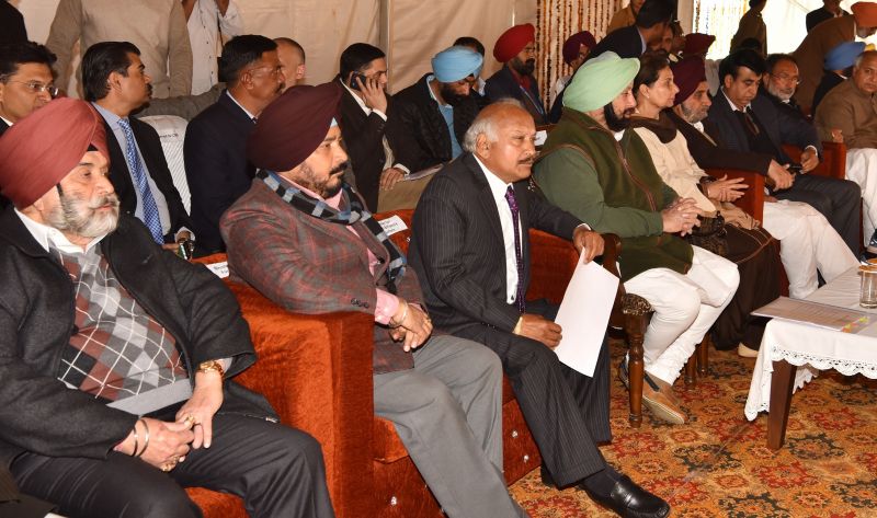 Captain Amarinder Singh along with his Cabinet colleagues and other dignitaries during function