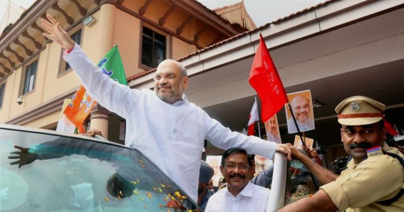 Shah arrives in Kerala to strategise for LS polls
