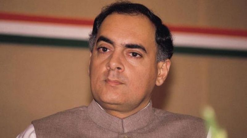 Former prime minister Rajiv Gandhi