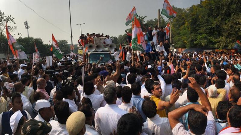 Congress' protest outside CBI