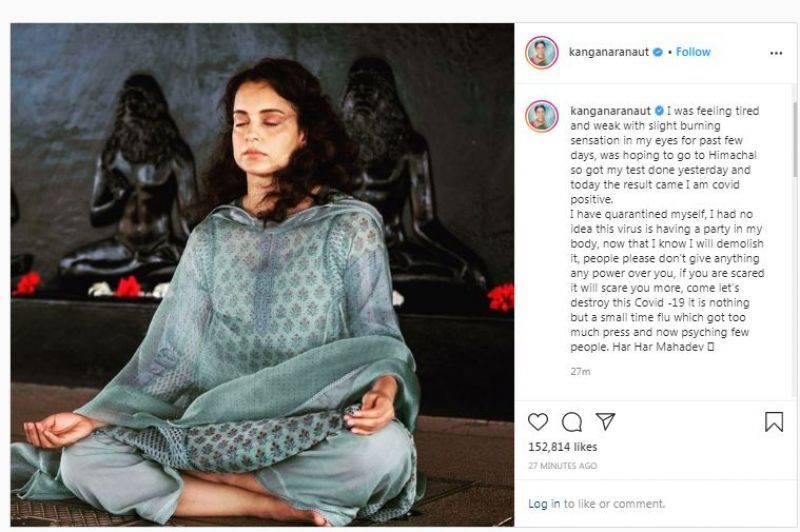 Kangana Ranaut Instagram post