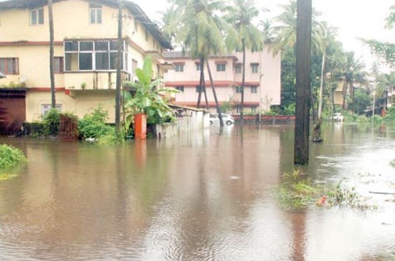 Water entering the houses at Mala area in Panaji