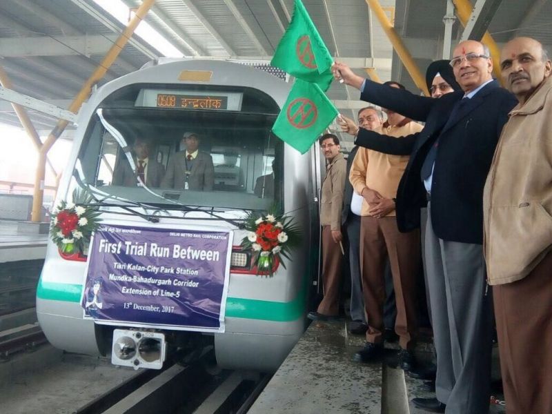 Test train between Tikri Kalan and Bahadurgarh City Park