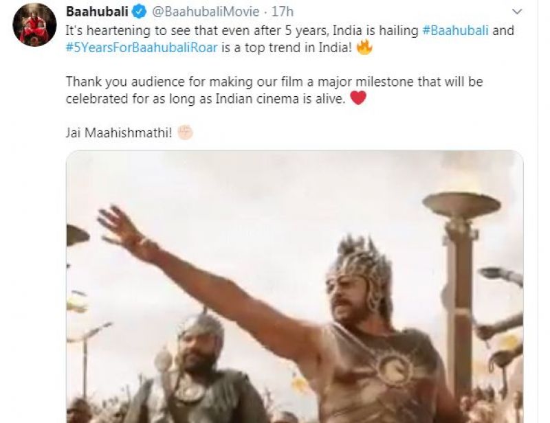 Baahubali tweet