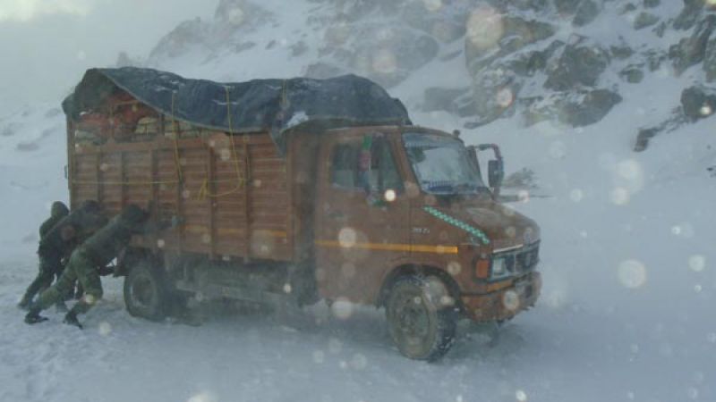 Several vehicles were stranded near Sela Pass 