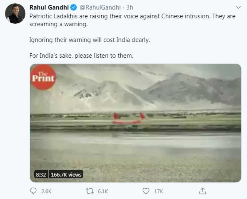 Rahul Gandhi tweet