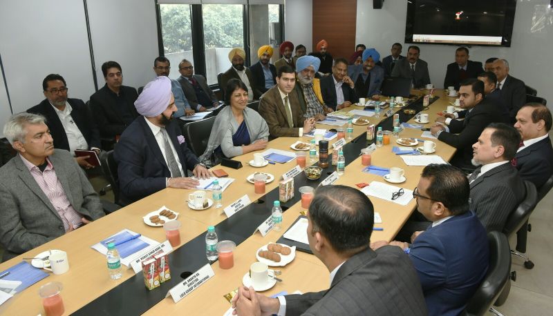 Delegation of Lulu Group led by its CEO Saifee Rupawala holding discussions with the senior officers of Punjab Government 