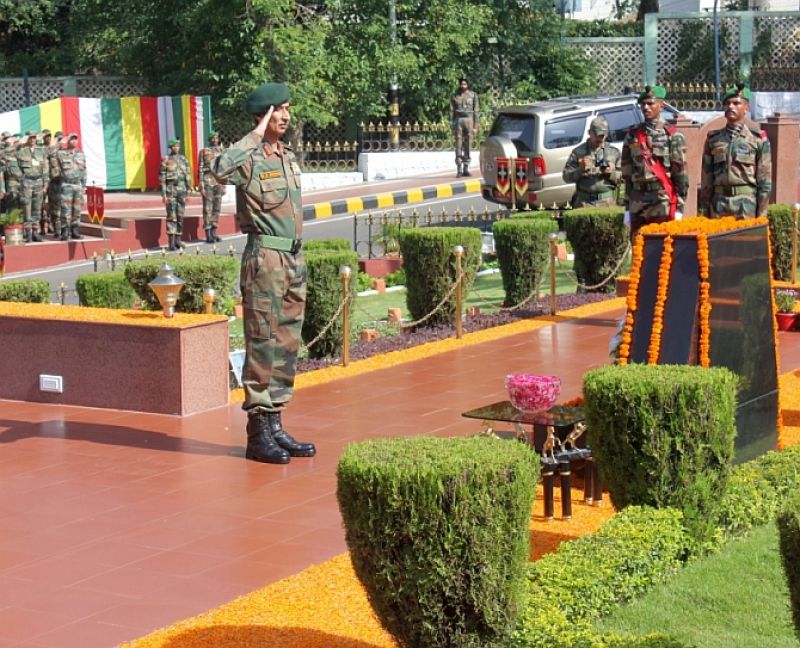 At a solemn ceremony at the Dhruva War Memorial