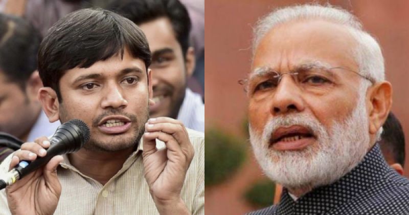 Kanhaiya Kumar and Narendra Modi