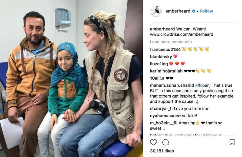 Amber Heard raising money for Syrian refugee