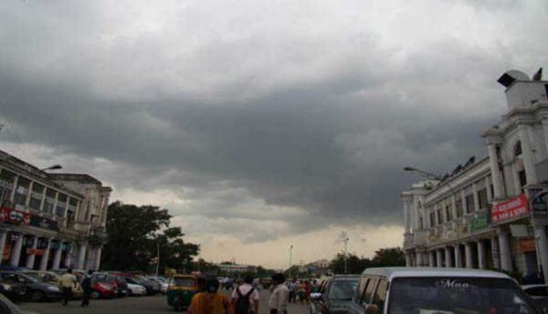 The day is likely to remain cloudy and light rain may occur