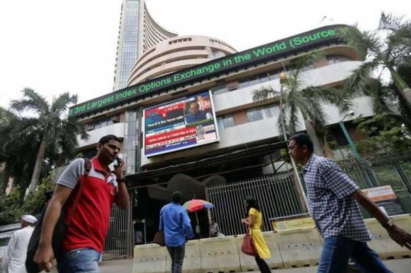 BSE Sensex was trading 157.10 points