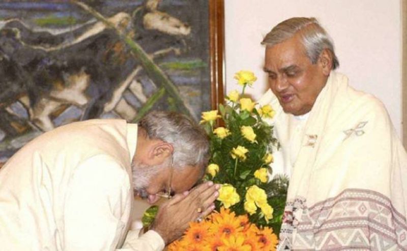 Narendra Modi described Atal Bihari Vajpayee as a person who neither buckled under pressure