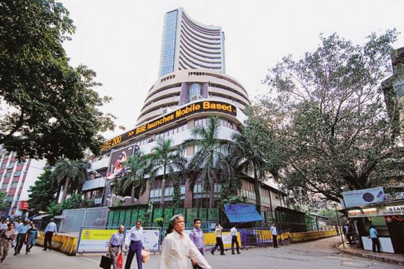 30-share BSE Sensex is trading sharply higher by 279.49 points