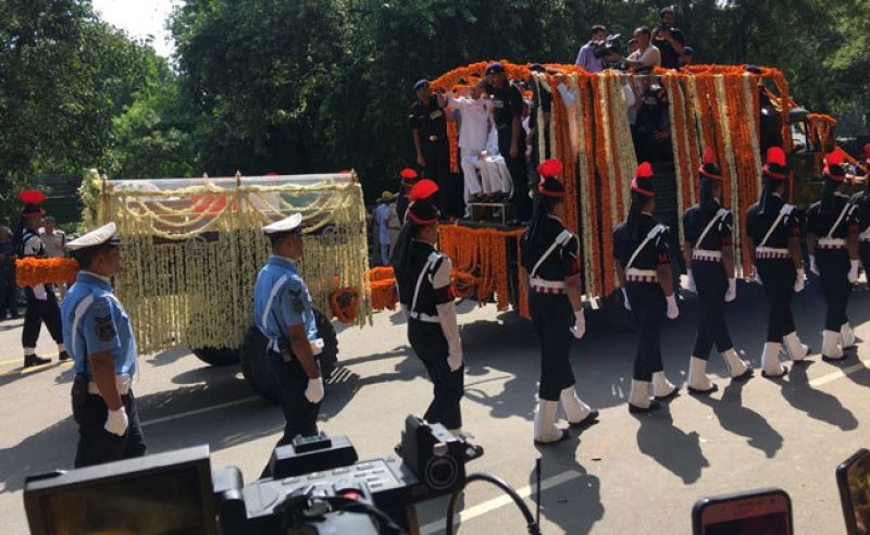 Last rites of former prime minister Atal Bihari Vajpayee