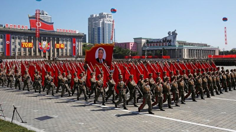 North Korea staged a huge military parade