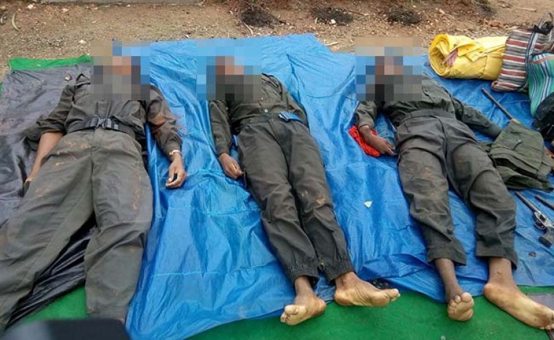 Three Naxals were killed in an encounter