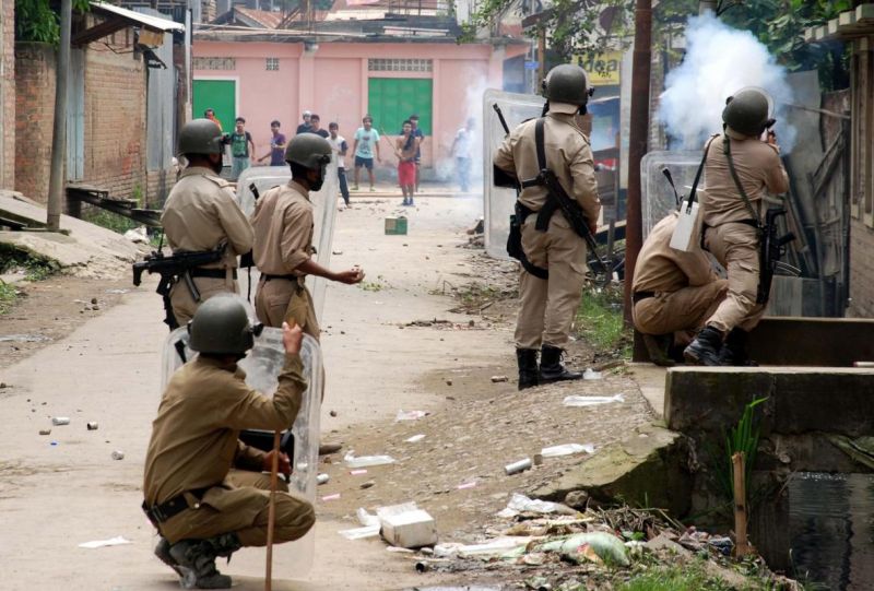 Six protesters were also injured in the clash at Lalpani area