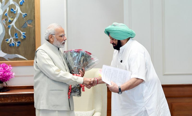 Captain Amarinder Singh on Thursday met Prime Minister Narendra Modi