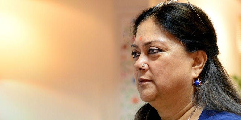 Rajasthan Chief Minister Vasundhara Raje