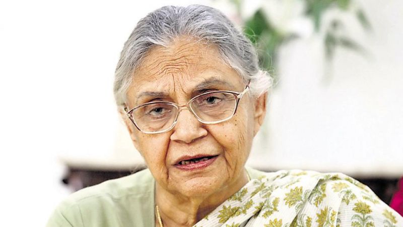 Former Delhi chief minister Sheila Dikshit