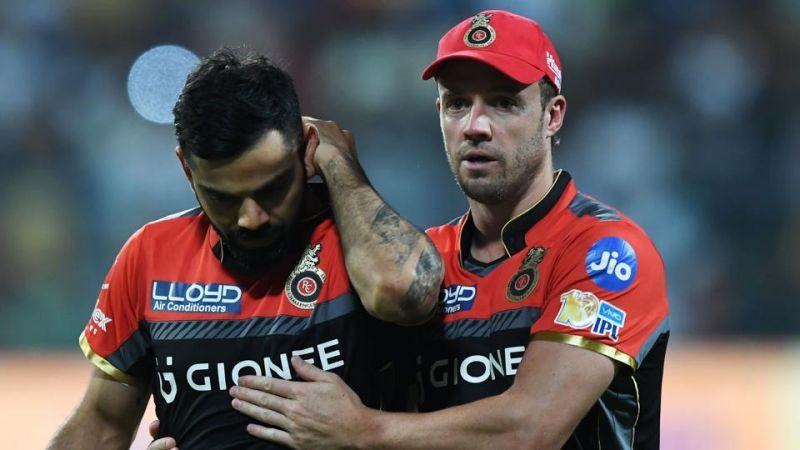 Royal Challengers Bangalore captain Virat Kohli and AB De Villiers