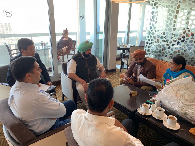 Captain Amarinder Singh during his visit to the Afikim Dairy Farm at Hof HaSharon 