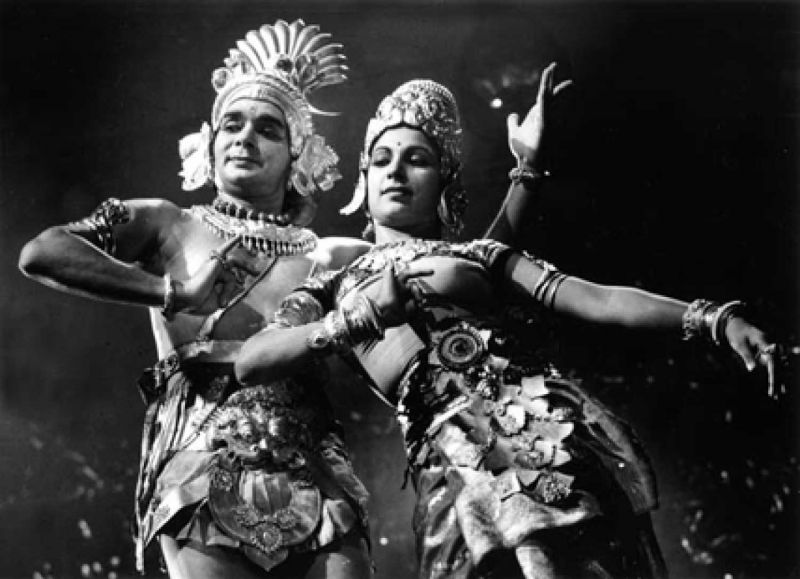 Uday Shankar with Amala shankar