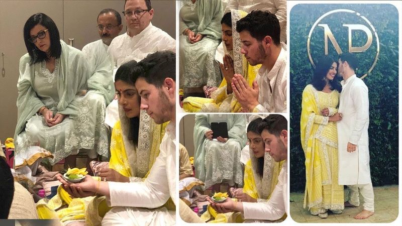 Priyanka and Nick were seen in traditional Indian attires