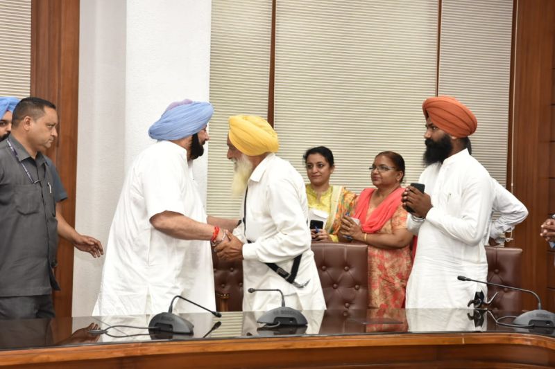  Punjab Chief Minister Captain Amarinder Singh on Monday handed over cheques worth Rs. 2.90 crore as additional financial assistance to the next of the 