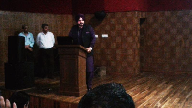 Navjot Singh Sidhu here today at Municipal Bhawan