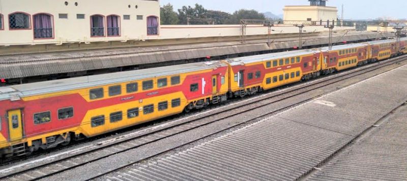 Uday Express double-decker train between Coimbatore and Bengaluru