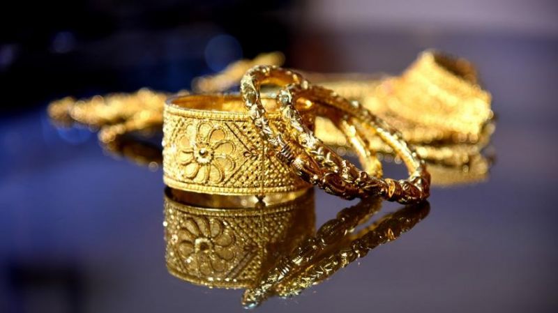 Gold for delivery in December was trading Rs 112