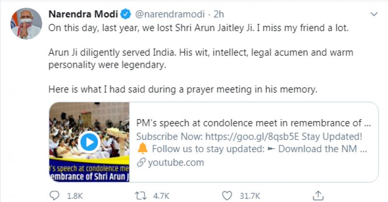 Narendra Modi tweet