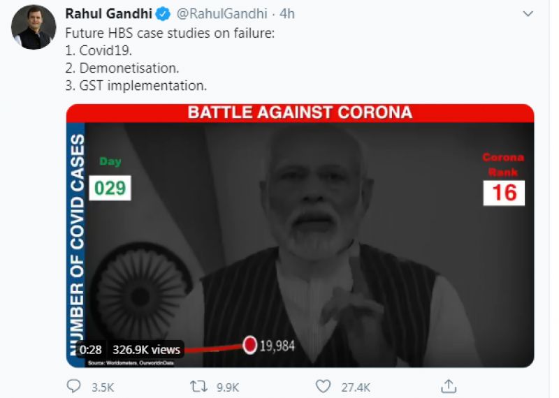 Rahul Gandhi tweet