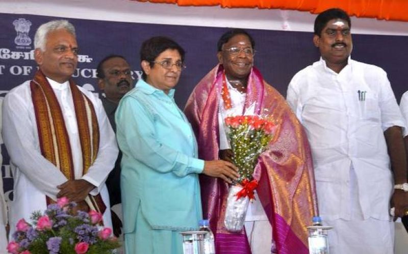  Kiran Bedi and V Narayanasamy 
