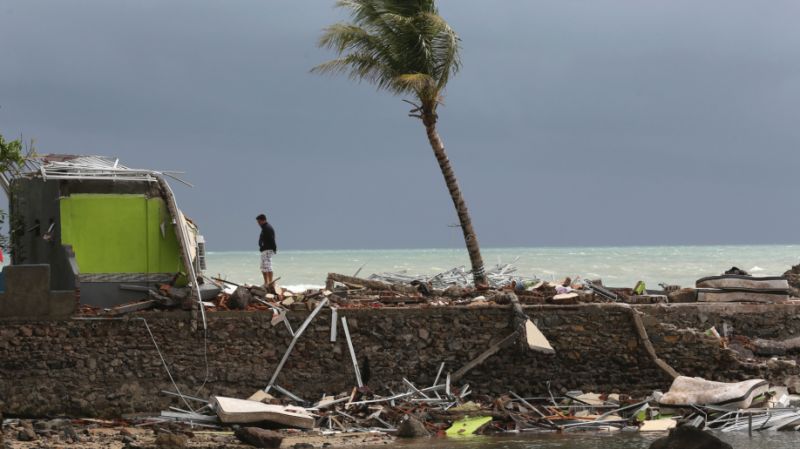 Tsunami-hit Indonesia