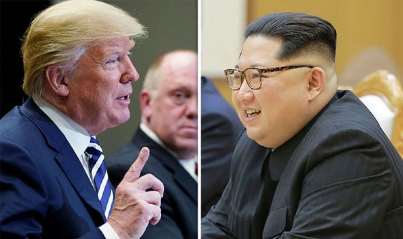 Denold Trump  meeting with North Korean leader Kim Jong