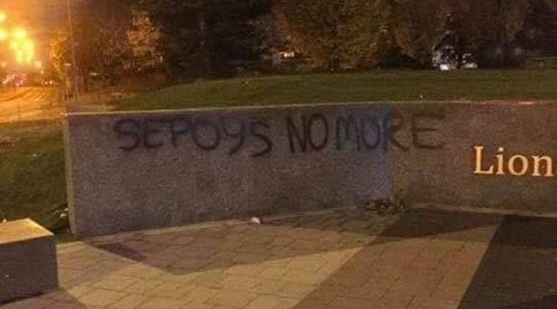 Vandalism at UK’s Indian War Memorial